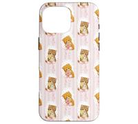 Coquette Chats sur Rayures et nœuds Aquarelle Rose Coque pour iPhone 16 Pro Max