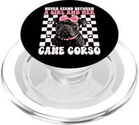 Coquette Chien Corso Never Stand Between A Girl and Her Cane PopSockets PopGrip pour MagSafe