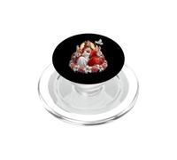 Coquette chrétienne Colombe de Pâques Jésus Christ, Couronne de cœur Rose PopSockets PopGrip pour MagSafe