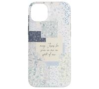 Coquette chrétienne Patchwork Jésus Dieu Bible Verset Coque pour iPhone 14 Plus