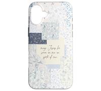 Coquette chrétienne Patchwork Jésus Dieu Bible Verset Coque pour iPhone 16 Plus