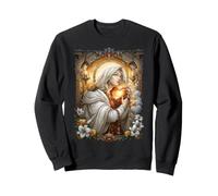 Coquette chrétienne Religieuse Coeur Floral fête des mères Maman Sweatshirt