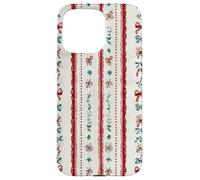 Coquette Christmas Bows Candy Canes Chic Holiday Pattern Coque pour iPhone 15 Pro Max