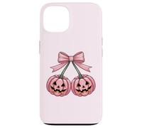 Coquette Citrouille Cerises Rose Nœud Rétro Halloween Fille Coque pour iPhone 13