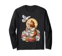 Coquette Cochon d'Inde Crucifix Religieux en Forme de cœur Manche Longue