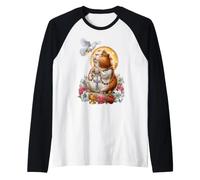 Coquette Cochon d'Inde Crucifix Religieux en Forme de cœur Manche Raglan