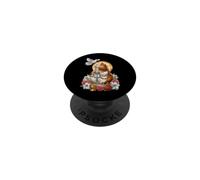 Coquette Cochon d'Inde Crucifix Religieux en Forme de cœur PopSockets PopGrip Adhésif