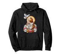Coquette Cochon d'Inde Crucifix Religieux en Forme de cœur Sweat à Capuche