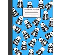 Coquette Composition Notebook: Adorable Panda with Blue Bow Coquette Aesthetic Notebook for Teen Girls, Women, School, College, University