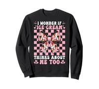 Coquette Conique I Wonder If Ice Cream Thinks About Me Too Sweatshirt