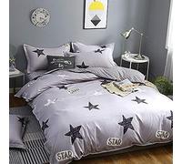 Coquette Couette Ensemble Coton en flèche Floral avec à Fermeture éclair palices d'angle pièces d'ensemble literie Couvercle tonneaux Feuille lit 2 Coussin de Casse-Plein (Couleur: c) (d)