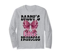 Coquette Daddy's Little Princess avec nœud imprimé léopard Rose Manche Longue