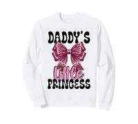 Coquette Daddy's Little Princess avec nœud imprimé léopard Rose Sweatshirt