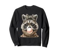 Coquette d'automne Douillette avec Raton Laveur avec Chewing-Gum Sweatshirt