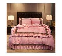 Coquette de Couette Ensemble de Couvre-coqueur européen-Cristal lit en Velours Couette Couette en Quatre pièces Hivernales épaissies à Double Face en Velours Flanelle matelassé