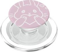 Coquette de Dessin animé Mignon Kawaii emote lièvre cœur Lapin Amoureux PopSockets PopGrip pour MagSafe