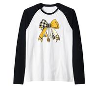 Coquette de Football Bow Game Day Cheerleader Team Sport Spirit Manche Raglan