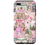 Coquette de Noël Rose Pastel Festive Vacances d'hiver Coque pour iPhone 7 Plus/8 Plus
