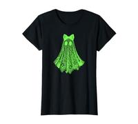 Coquette Dentelle Fantôme Noeud Orange Vintage Romantique Halloween T-Shirt