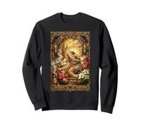 Coquette Dragon Barbu Lézard Catholique Sacré Vintage Roses Sweatshirt