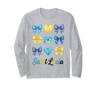 Coquette Drapeau Sainte Lucie Saint Lucian Girls Manche Longue