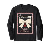 Coquette Esthétique Noeud Imprimé Girly Pastel Romantique Vintage Manche Longue