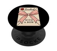 Coquette Esthétique Noeud Imprimé Girly Pastel Romantique Vintage PopSockets PopGrip Adhésif