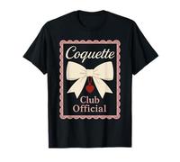 Coquette Esthétique Noeud Imprimé Girly Pastel Romantique Vintage T-Shirt