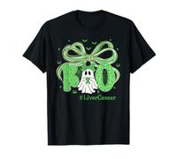 Coquette Ghost Boo Preppy Sensibilisation au Cancer du Foie Halloween T-Shirt