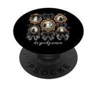 Coquette Halloween Fantômes Dentelle Noire Gothique victorie PopSockets PopGrip Adhésif