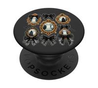 Coquette Halloween Fantômes Dentelle Noire Gothique victorie PopSockets PopGrip Adhésif
