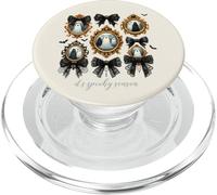Coquette Halloween Fantômes Dentelle Noire Gothique victorie PopSockets PopGrip pour MagSafe