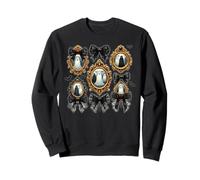 Coquette Halloween Fantômes Dentelle Noire Gothique victorie Sweatshirt
