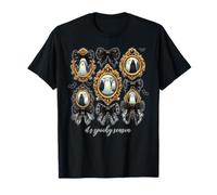 Coquette Halloween Fantômes Dentelle Noire Gothique victorie T-Shirt