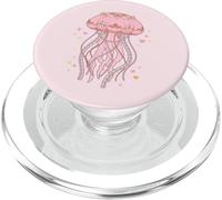 Coquette Jellyfish Pink Bow Pearls Soft Girl Aesthetic PopSockets PopGrip pour MagSafe