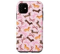 Coquette Motif Teckel Rose Valentine Wiener Dogs Coque pour iPhone 11
