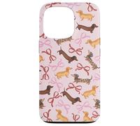 Coquette Motif Teckel Rose Valentine Wiener Dogs Coque pour iPhone 13 Pro
