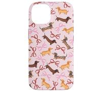 Coquette Motif Teckel Rose Valentine Wiener Dogs Coque pour iPhone 14