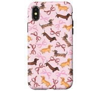 Coquette Motif Teckel Rose Valentine Wiener Dogs Coque pour iPhone X/XS