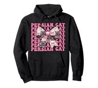Coquette Noeud Perse Chat Fille Chat Maman Fête des Mères Rose Sweat à Capuche