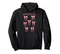 Coquette Nœud Bible Verse Chrétien Jésus Christ Filles Femmes Sweat à Capuche