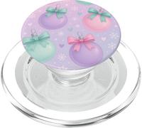 Coquette Pastel Décoration de Noël Motif Nœud Mignon Vacances PopSockets PopGrip pour MagSafe