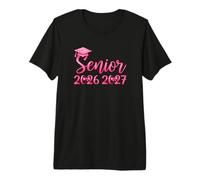 Coquette Pink Bow Senior 2026 2027 Class of Graduation T-Shirt Haut de Gamme