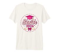 Coquette Pink Bow Senior 2026 Class of Graduation T-Shirt Haut de Gamme