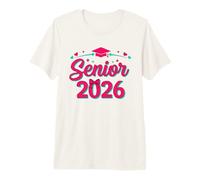 Coquette Pink Bow Senior 2026 Class of Graduation T-Shirt Haut de Gamme