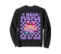 Coquette pour Fille « I Wear Purple for My Mom » pour Sensibilisation à l'épilepsie Sweatshirt