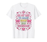 Coquette Prend de Mauvaises décisions drôles, Voyage pour Filles, Vacances à la Plage T-Shirt