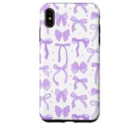 Coquette Purple Bows Pattern Coque pour iPhone XS Max
