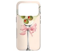Coquette Rose Bow Cute Olive Martini Cocktail Dirty Martini Coque pour iPhone 17 Pro