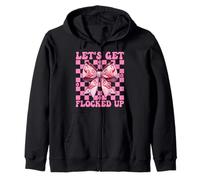 Coquette Rose drôle pour Fille Flamant Rose, Allons-y Sweat à Capuche